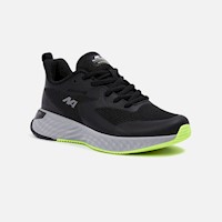 Zapatillas New Athletic Running Swift Rn59 Negro Con Verde Neon Mujer